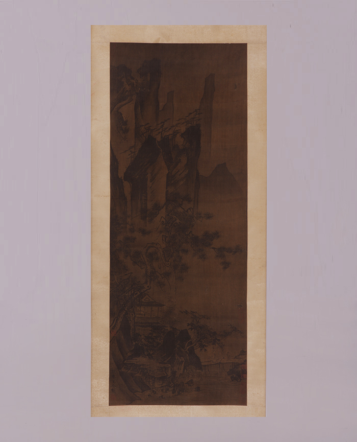 清王介松山图轴